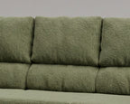 Sofá reclinable tapizado en tela Nube color verde - La Siesta