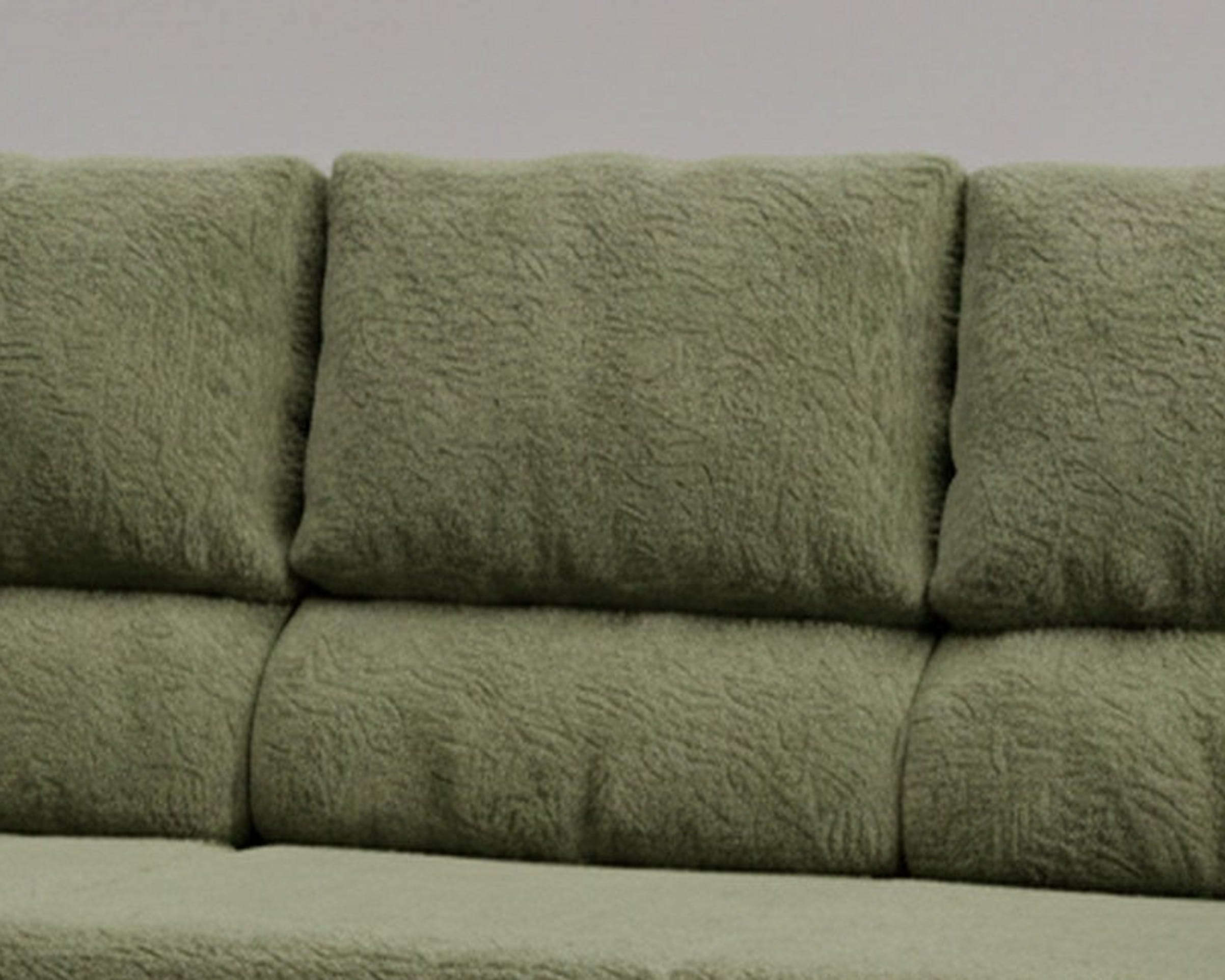 Sofá reclinable tapizado en tela Nube color verde - La Siesta