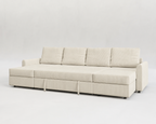 Otto| Sofá cama con chaislongue panorámica y doble almacenamiento