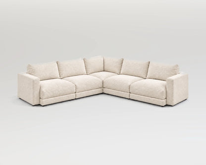 Sofá modular rinconero en L, L-2-2, nube blanca