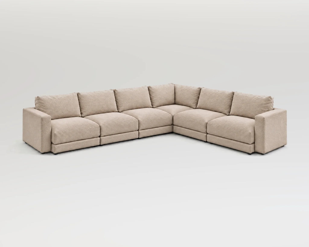 Sofá modular rinconero en L, L-3-2, nube beige