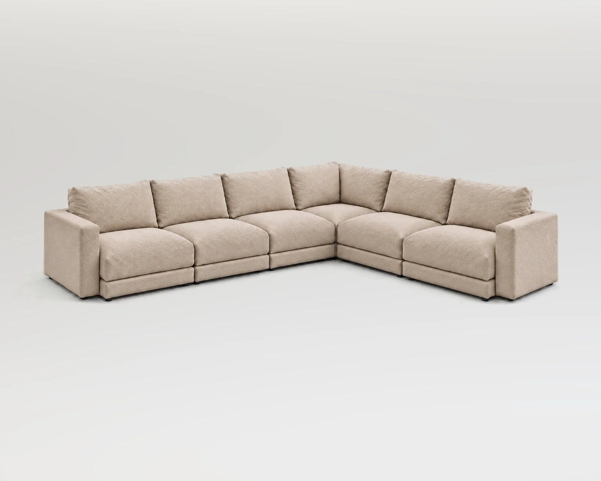 Sofá modular rinconero en L, L-3-2, nube beige