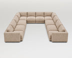 Sofá modular rinconero en U, U-3-2-3, nube beige