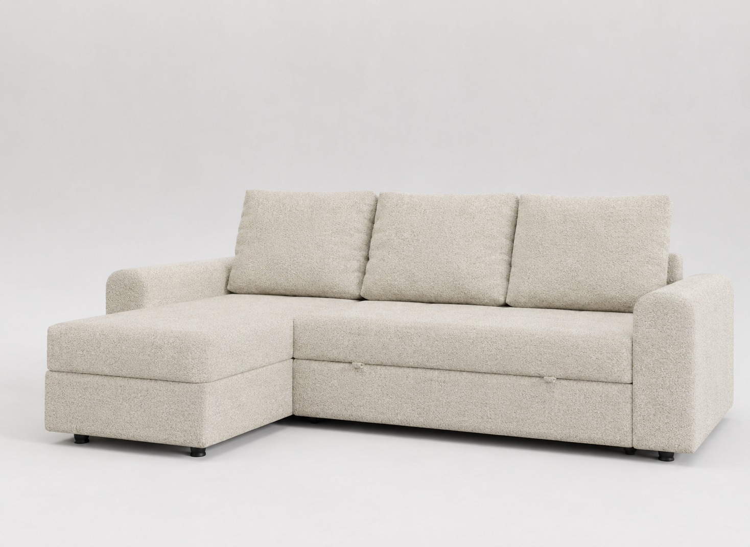 Tria | Sofá cama con chaislongue y almacenamiento