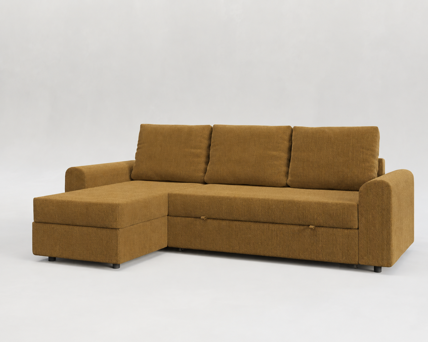 Tria | Sofá cama con chaislongue y almacenamiento